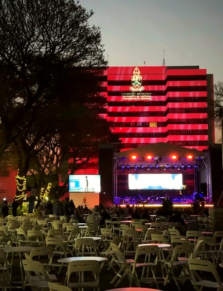 The VC Concert 2025 stage and seating at night